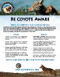 BE COYOTE AWARE SIGN