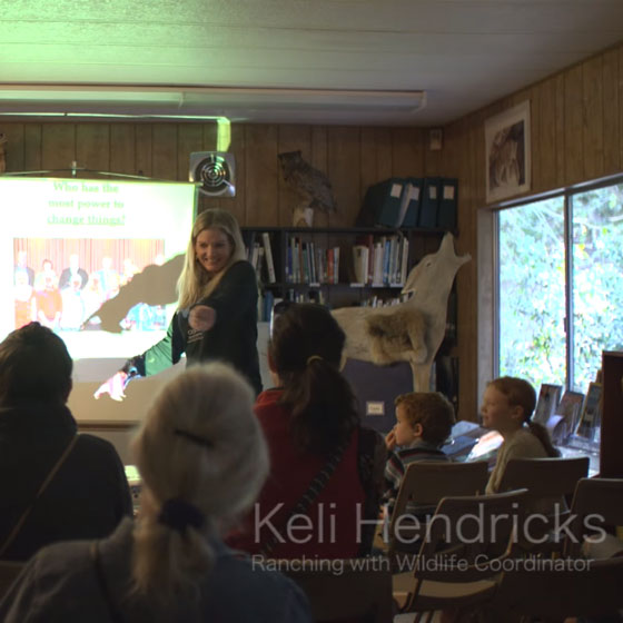 Keli Hendricks presents to children and parents as part of our youth education, Keeping It Wild program.