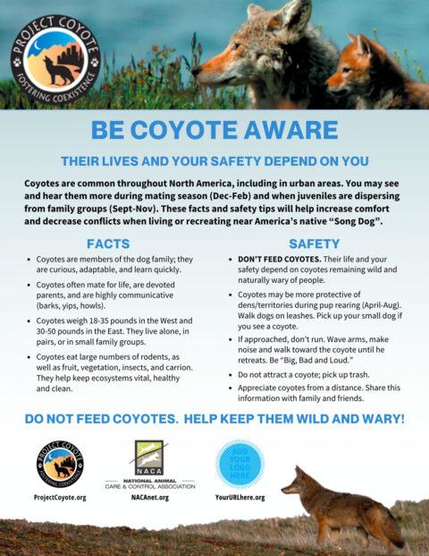 » Be Coyote Aware Trail Sign